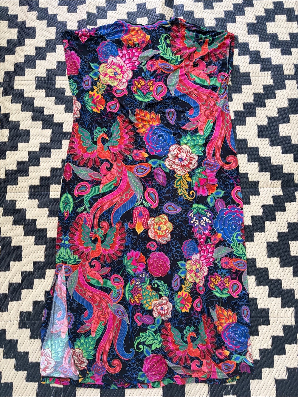 EUC Gorgeous Johnny Was Rainbow Print Tunic Style Dress Women’s XL - Picture 4 of 6